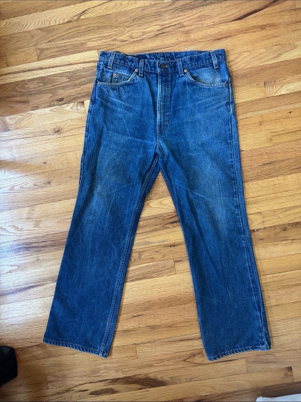 Levi's Men’s 517 W38 L 32 Bootcut Jeans - Orange Tab, Blue Denim